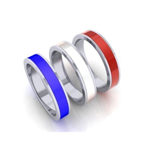 red white blue ring  custom patriotic jewelry -leslie herbert jewelry-custom made jewelry