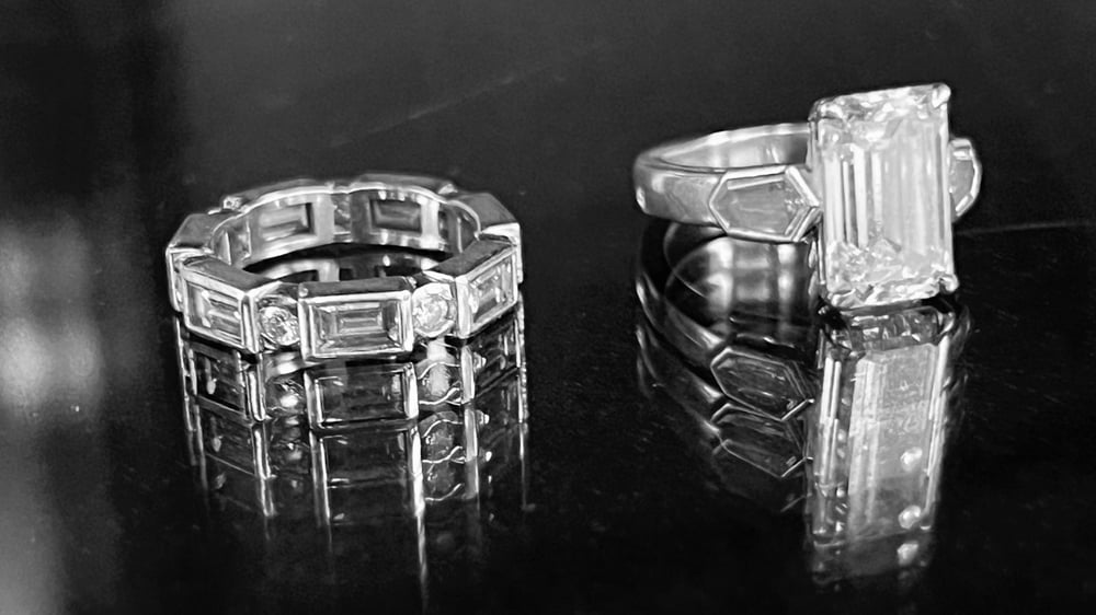 wedding ring set - leslie herbert jewelry- custom made jewelry